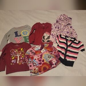 Girl 24M & 2T tops, jacket, sweater set mixed lot